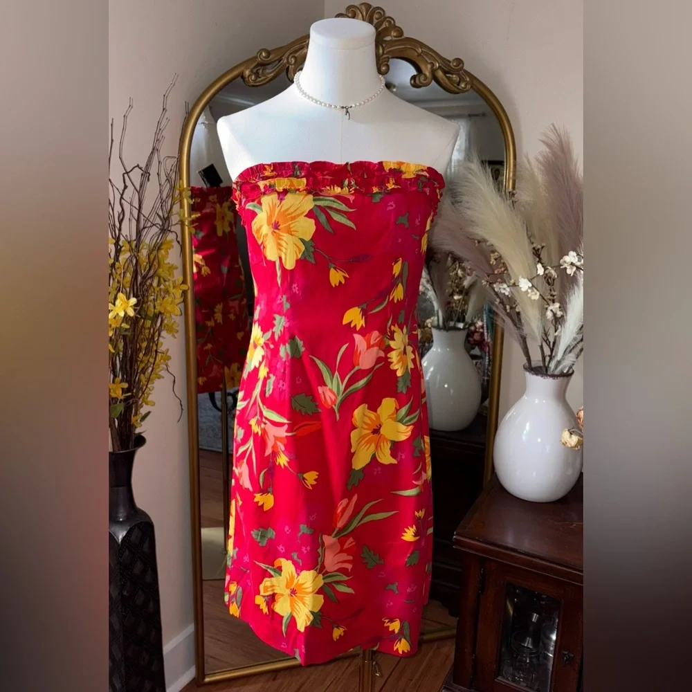 Vintage Y2K Giorgio Fiorlini Womens Dress Size 6 Floral NWT - Picture 7 of 11